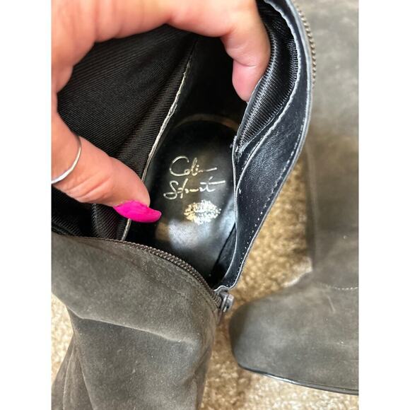 Victoria’s Secret Colin Stuart Over-the-knee Boot steel gray suede platform 7.5 - Picture 8 of 11
